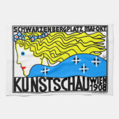 1908 Wenen Art Nouveau Art Show Fair Maiden Theedoek (Horizontaal)