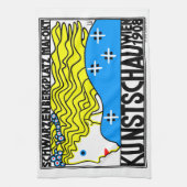 1908 Wenen Art Nouveau Art Show Fair Maiden Theedoek (Verticaal)