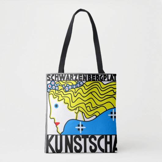 1908 Wenen Art Nouveau Art Show Fair Maiden Tote Bag (Voorkant)