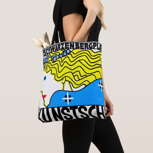 1908 Wenen Art Nouveau Art Show Fair Maiden Tote Bag (Dichtbij)