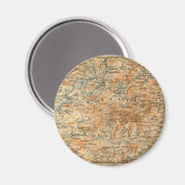 1909 Adirondacks Map van Baedeker's Travel Guide Magneet (Voorkant / Achterkant)