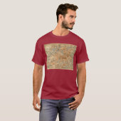 1909 Adirondacks Map van Baedeker's Travel Guide T-shirt (Voorkant volledig)