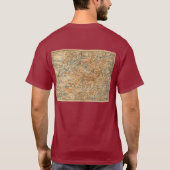 1909 Adirondacks Map van Baedeker's Travel Guide T-shirt (Achterkant)
