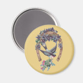 ~1909 BIRTHDAY KAART ~ Geel Hoefijzer Golden ~ Magneet (Voorkant / Achterkant)