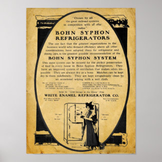  1909 Bohn Siphon koelkast Poster