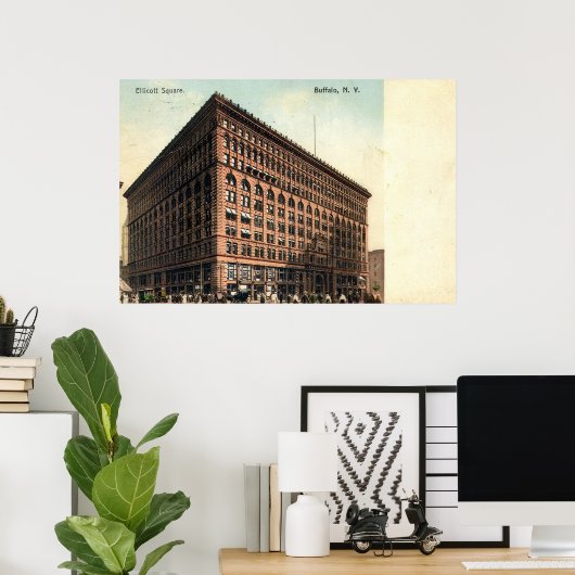 1909 Ellicott Square, Buffalo, NY Poster (Thuiskantoor)