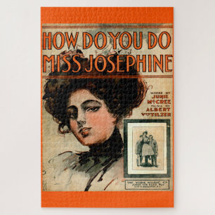 1909 Hoe doe je Miss Josephine vel muziek Legpuzzel