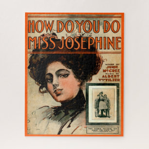 1909 Hoe doe je Miss Josephine vel muziek Legpuzzel