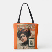 1909 Hoe doe je Miss Josephine vel muziek Tote Bag (Achterkant)