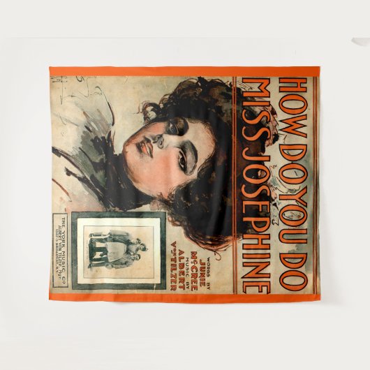 1909 Hoe doe je Miss Josephine vel muziek Wandkleed (Voorkant (horizontaal))