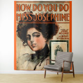 1909 Hoe doe je Miss Josephine vel muziek Wandkleed (In situ)