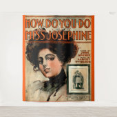 1909 Hoe doe je Miss Josephine vel muziek Wandkleed (Voorkant)