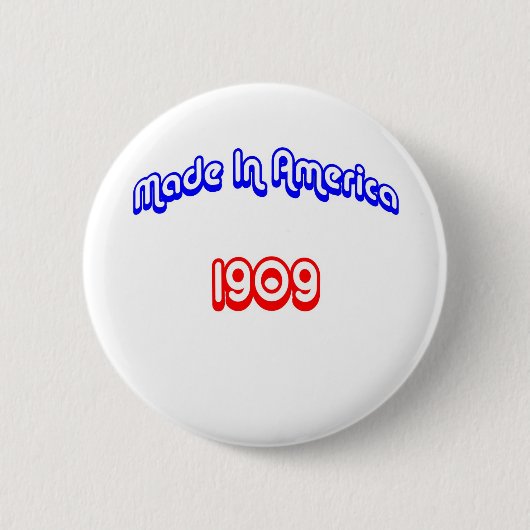 1909 in Amerika Ronde Button 5,7 Cm (Voorkant)