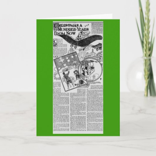 1909 Kerstmis van het de krantenartikel van Harlem Feestdagen Kaart (Voorkant)