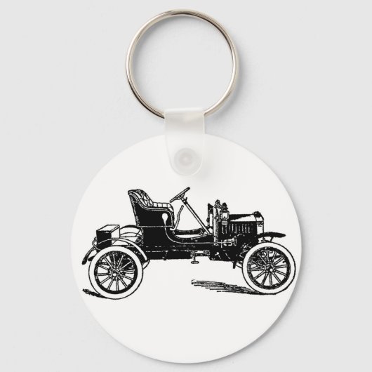 1909 Maxwell-auto-illustratie Sleutelhanger (Voorkant)