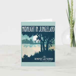 1909 Moonlight in Jungleland-muziekcover Notitiekaartje