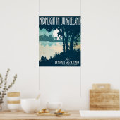 1909 Moonlight in Jungleland sheet muziek Poster (Keuken)
