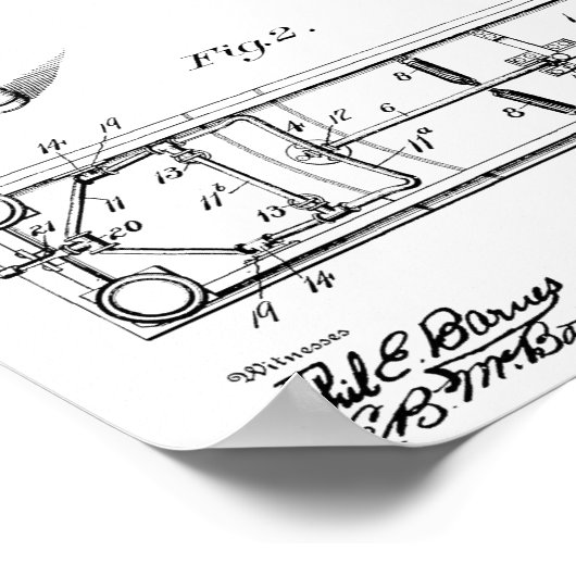 1909 Osteopathisch Tapelmodel Kunst Poster (Hoek)