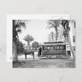 1909 Palm Beach Florida Trolley Briefkaart (Voorkant / Achterkant)