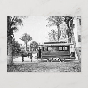 1909 Palm Beach Florida Trolley Briefkaart