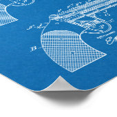 1909 Pistool automatische tekenafdrukken voor pate Poster (Hoek)