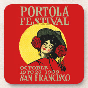 1909 San Francisco Portola Festival Bier Onderzetter