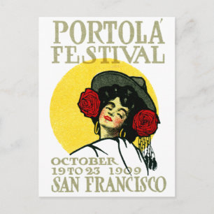 1909 San Francisco Portola Festival Briefkaart