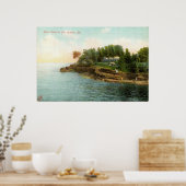 1909 Shore Scene bij Bar Harbour, Maine Poster (Keuken)