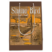 1909 Singing Bird sheet muziekprint Medium Cadeauzakje (Achterkant)