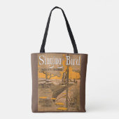 1909 Singing Bird sheet muziekprint Tote Bag (Achterkant)