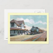 1909 Station, Jersey City, Vintage van New Jersey Briefkaart (Voorkant / Achterkant)