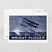 1909 Vliegtuig van de gebroeders Wright Briefkaart (Voorkant / Achterkant)