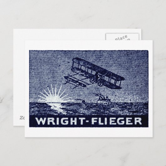 1909 Vliegtuig van de gebroeders Wright Briefkaart (Voorkant / Achterkant)