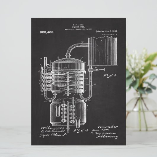 1909 whiskey Still Menu (Staand voorkant)