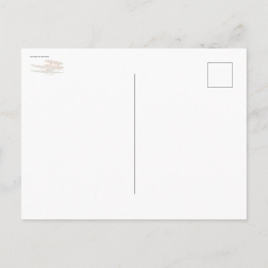 1909 Wright Militaire Flyer Briefkaart (Achterkant)