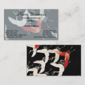 1910-1920 Furisode met een groot aantal vliegende Visitekaartje (Voorkant / Achterkant)