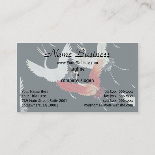 1910-1920 Furisode met een groot aantal vliegende Visitekaartje (Voorkant)