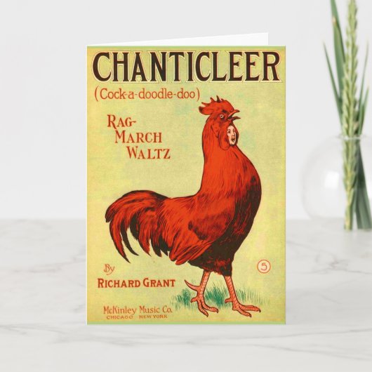 1910 Afdrukken van muziek op basis van kanker Kaart (Voorkant)