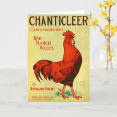 1910 Afdrukken van muziek op basis van kanker Kaart (Gele Bloem)