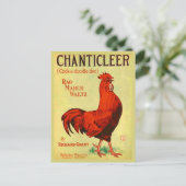1910 Afdrukken van muziek op Chanticleer-vel Briefkaart (Staand voorkant)