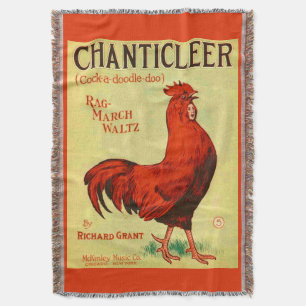 1910 Afdrukken van muziek op Chanticleer-vel Deken