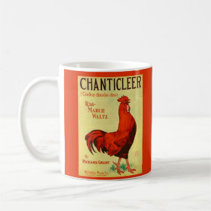 1910 Afdrukken van muziek op Chanticleer-vel Koffiemok