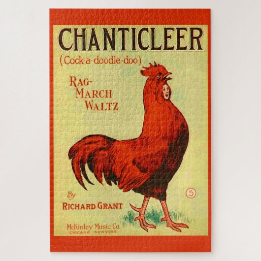 1910 Afdrukken van muziek op Chanticleer-vel Legpuzzel (Verticaal)