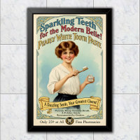 1910 Antieke Reclame voor Pearly White Tandpasta