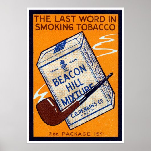 1910 Beacon Hill pijp tabak Poster (Voorkant)