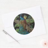 1910  behangsel De cedar-boom Ronde Sticker (Envelop)