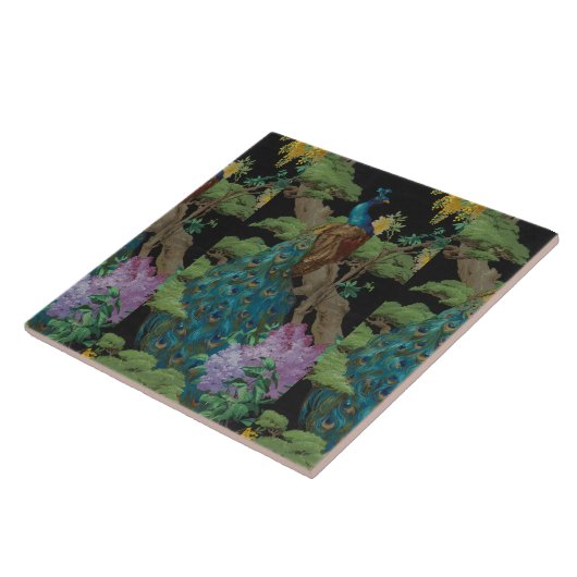 1910  behangsel De cedar-boom Tegeltje (Zijkant)