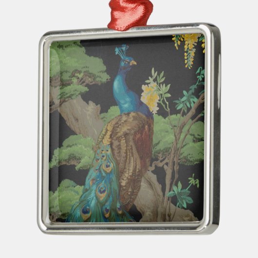 1910  behangselpapier Het Briefkaart van de Cedar- Metalen Ornament (Links)