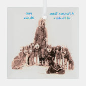 "-1910 beroemd Husky Dog Team-Alaska" Glas Ornament (Achterkant)