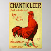 1910 Chanticleer-velmuziek Poster (Voorkant)